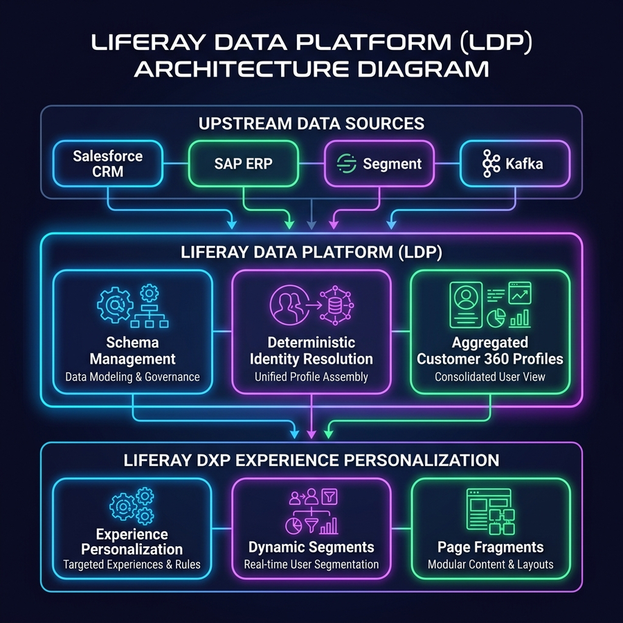 Liferay Data Platform (LDP) Ecosystem Architecture Diagram